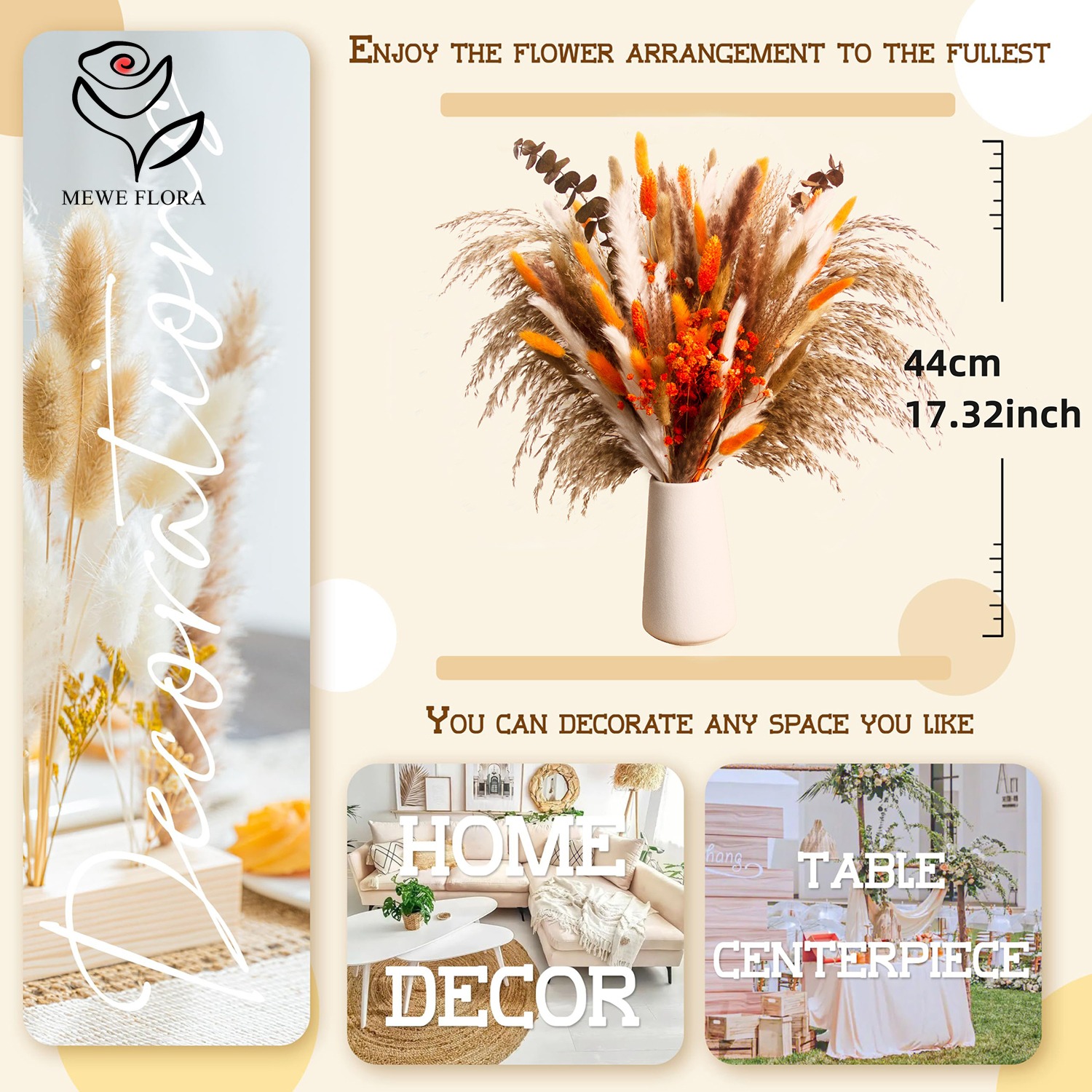 Dried Natural Flowers Pampas B – Eucalyptus Preserved recenzja i cena